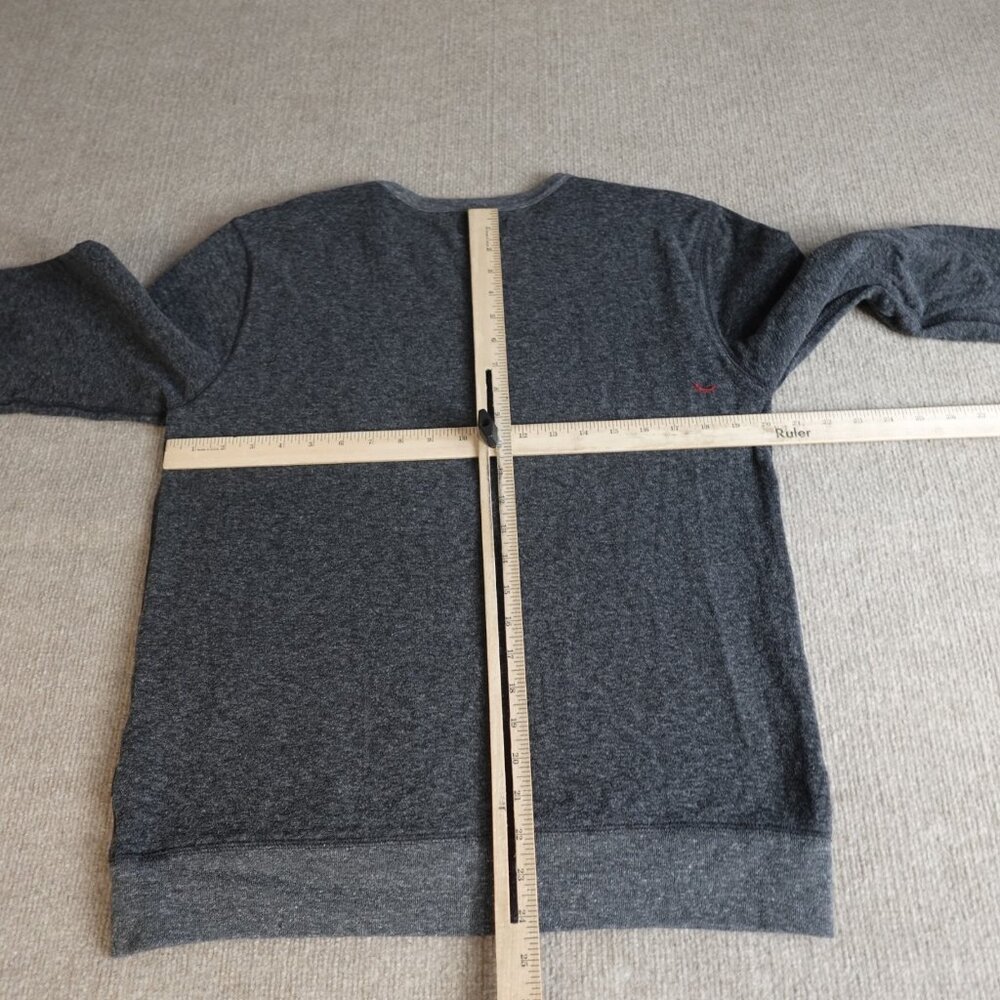 Faherty Sweater Medium Gray Solid Heather Organic… - image 5